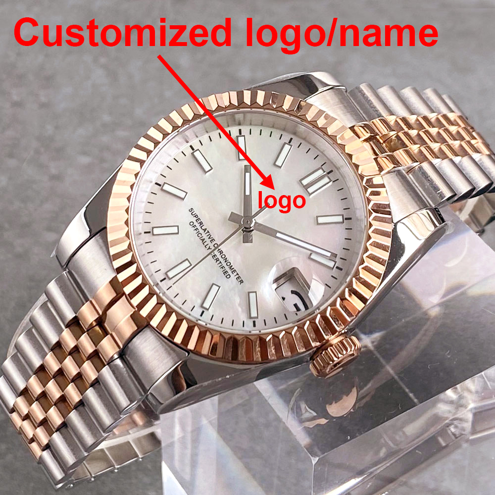 Stainless Bracelet Diver - Customized Two Tone Rose Gold Case