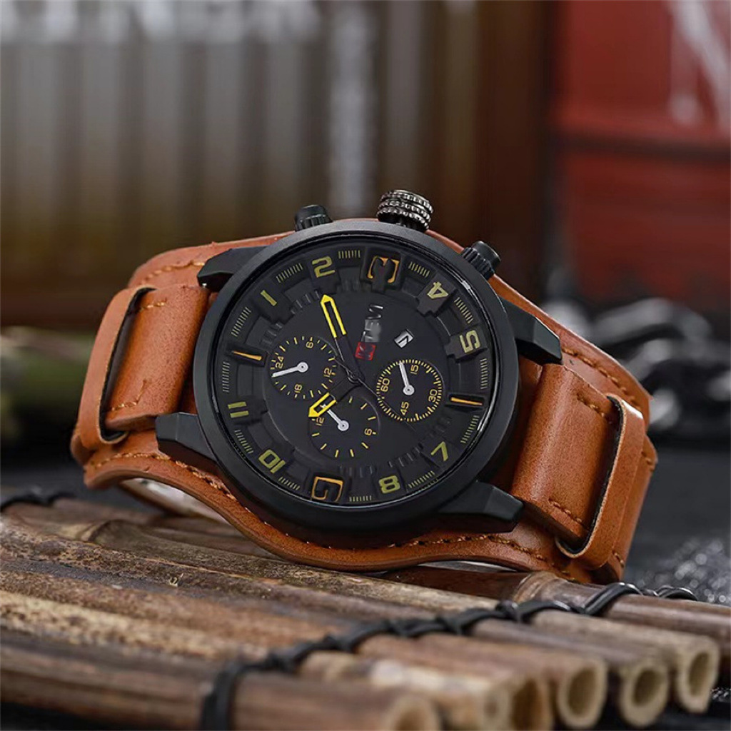 Retro Luxury Men Quartz Watch  - Leather Watch Band Men recensie en prijs
