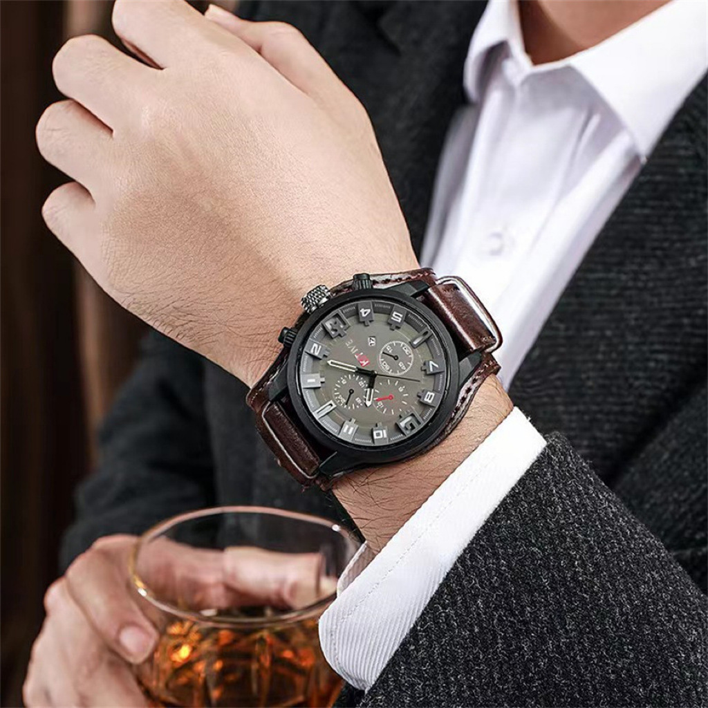 Retro Luxury Men Quartz Watch  - Leather Watch Band Men recensie en prijs