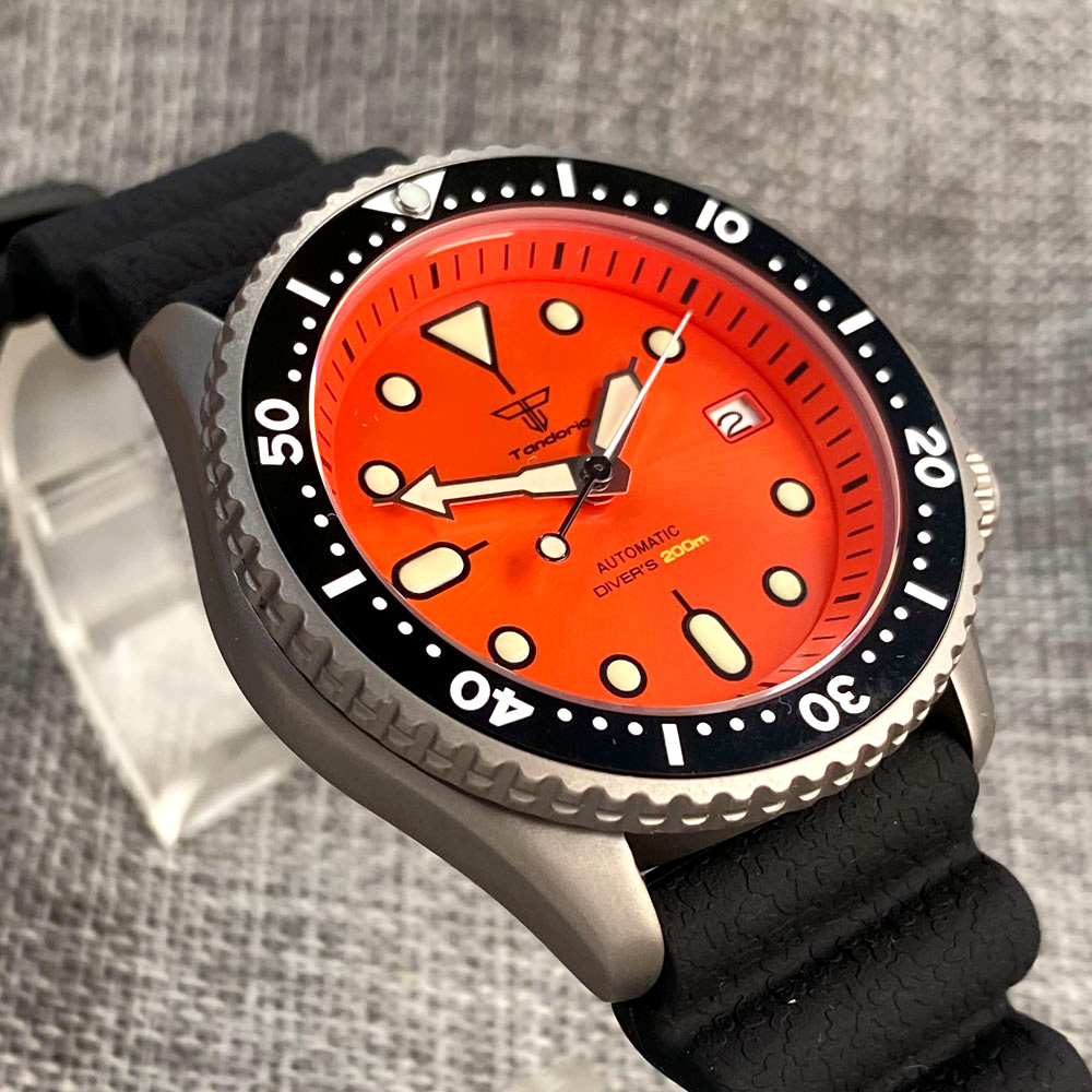 Tandorio 41mm Titanium NH35 Me - Rubber Strap Diver recensie en prijs