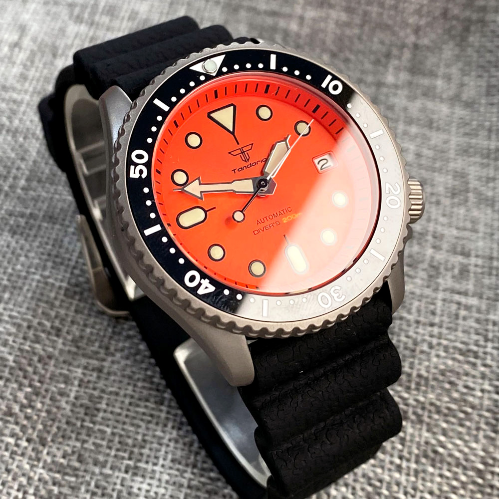 Tandorio 41mm Titanium NH35 Me - Rubber Strap Diver recensie en prijs