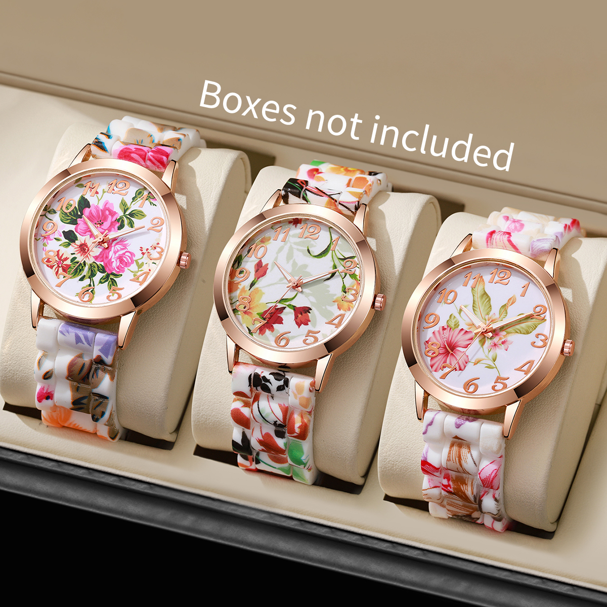 2/3/4/5PCS Fashion Flowers Pri - Silicone Band Women recensie en prijs