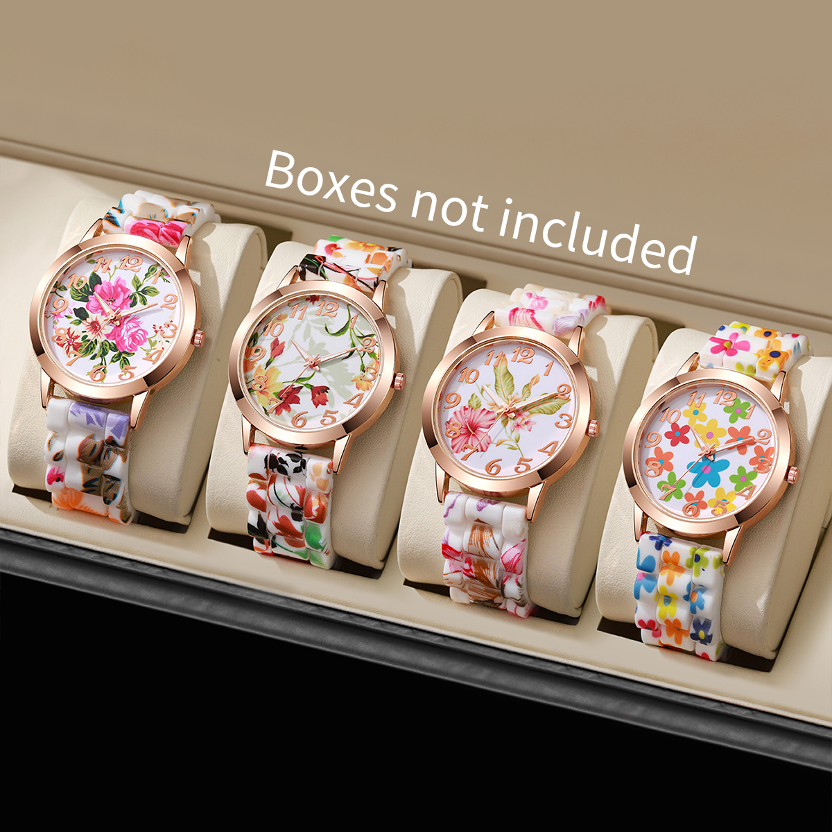 2/3/4/5PCS Fashion Flowers Pri - Silicone Band Women recensie en prijs