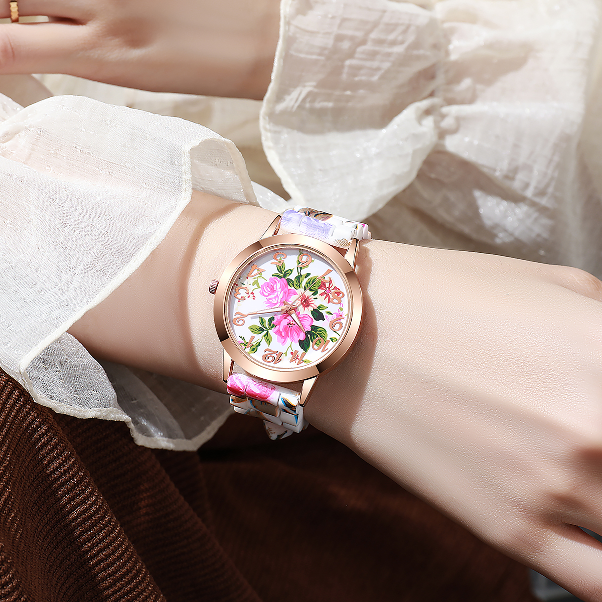 2/3/4/5PCS Fashion Flowers Pri - Silicone Band Women recensie en prijs