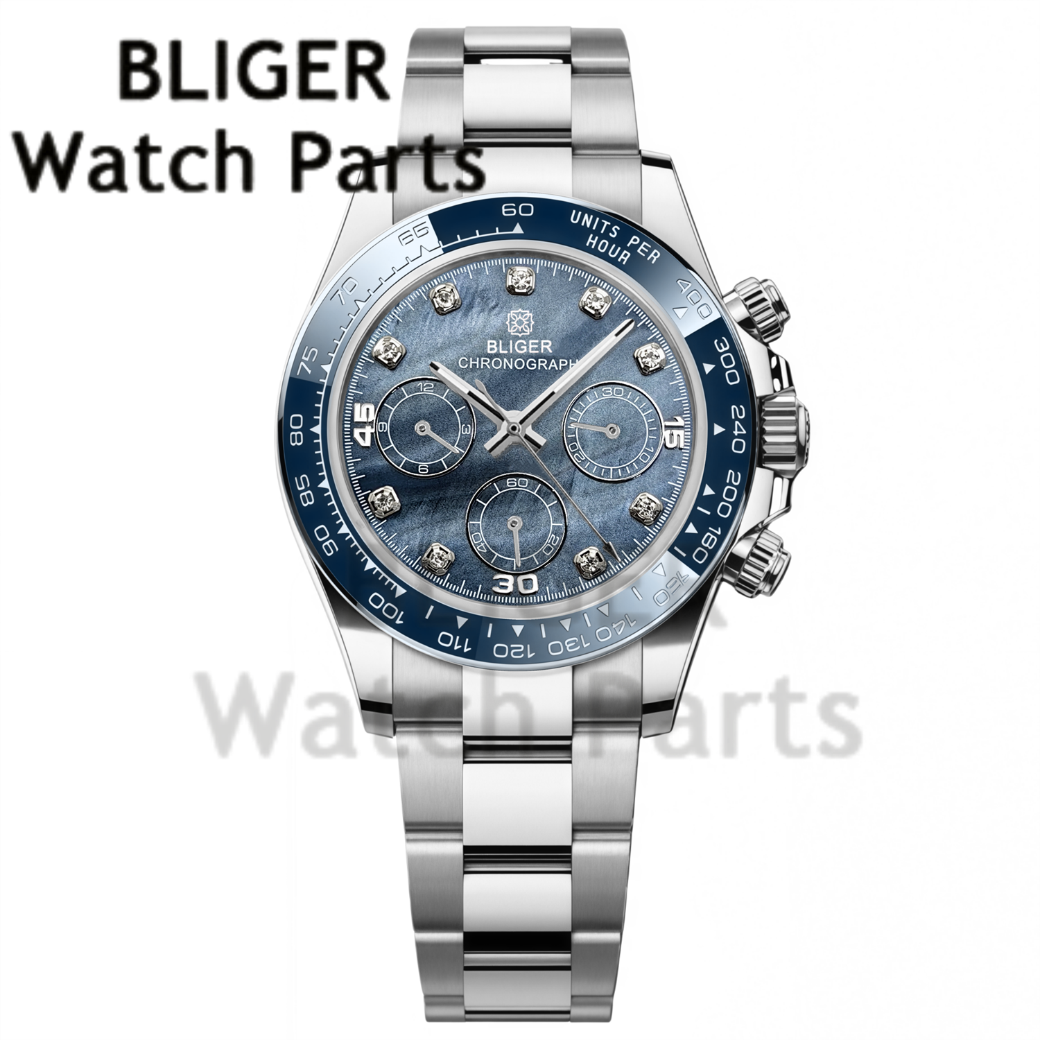 BLIGER 39MM Men's Quartz Chron - Rubber Strap Diver recensie en prijs