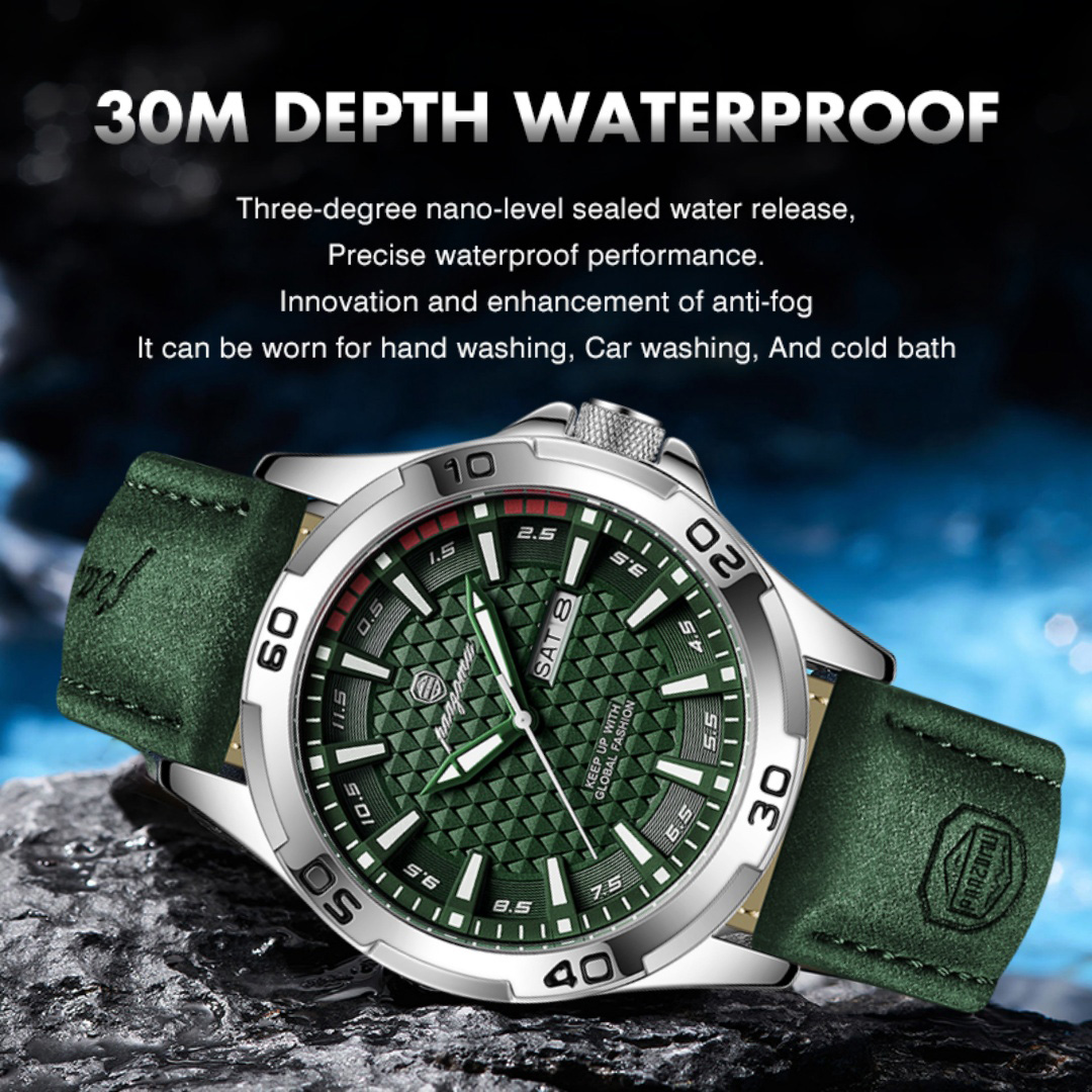PAAZOMU Brand Men Fashion Quar - Leather Watch Band Men recensie en prijs