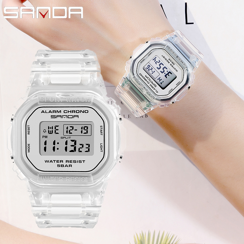 SANDA White Fashion Sport Watc - Rubber Strap Diver recensie en prijs