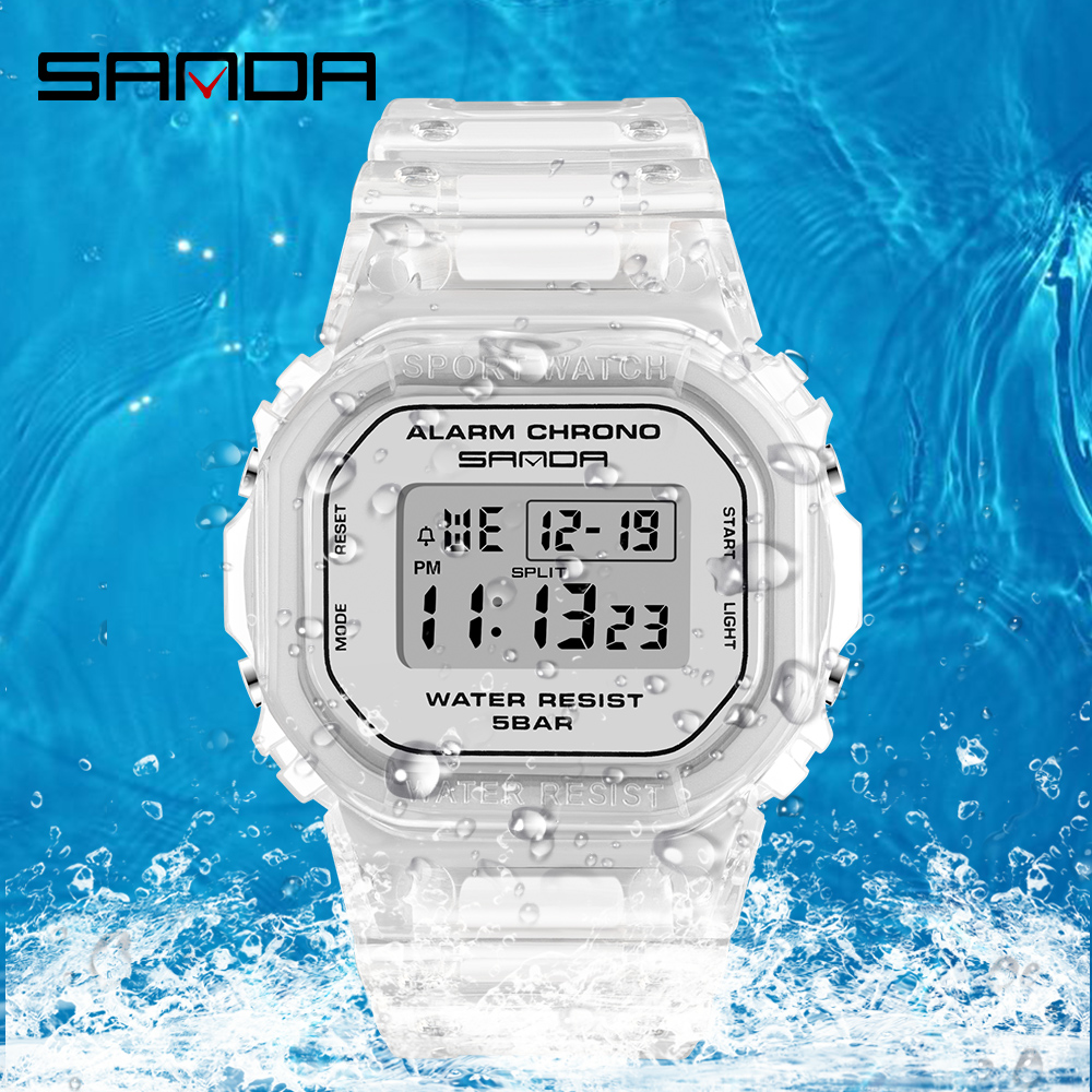 SANDA White Fashion Sport Watc - Rubber Strap Diver recensie en prijs