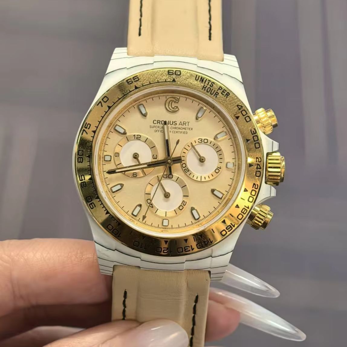 CRONUSART Men Chronograph Watc - Canvas Strap Watch recensie en prijs