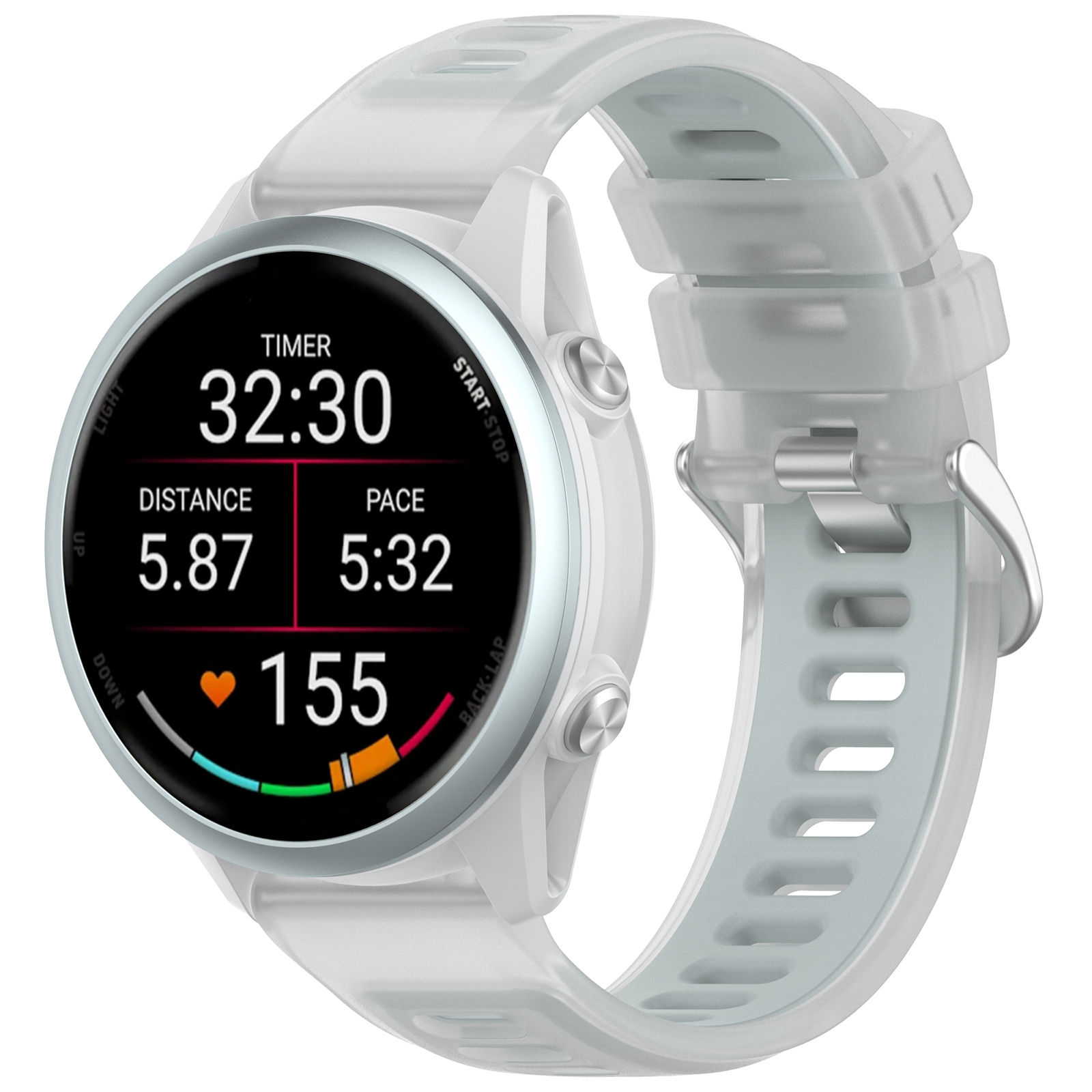 22mm 20mm Transparent Two-Tone - Silicone Watch Band 22Mm recensie en prijs