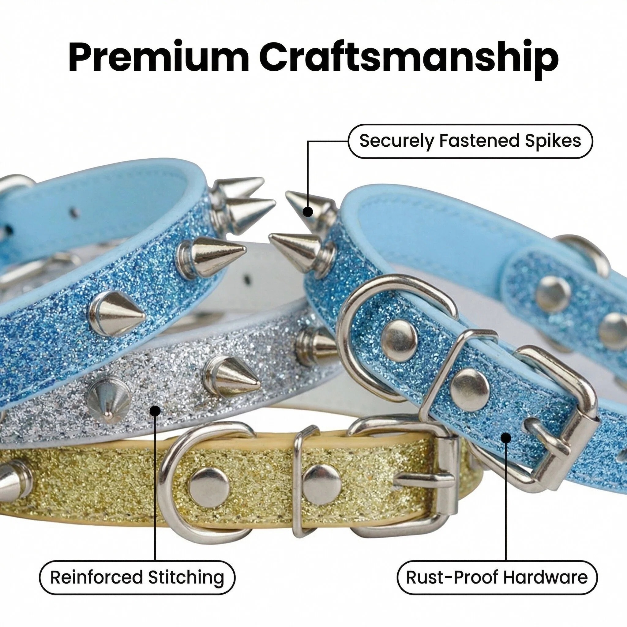 Punk Style Rivet Pet Collar Le - Leather Strap Quick Release recensie en prijs