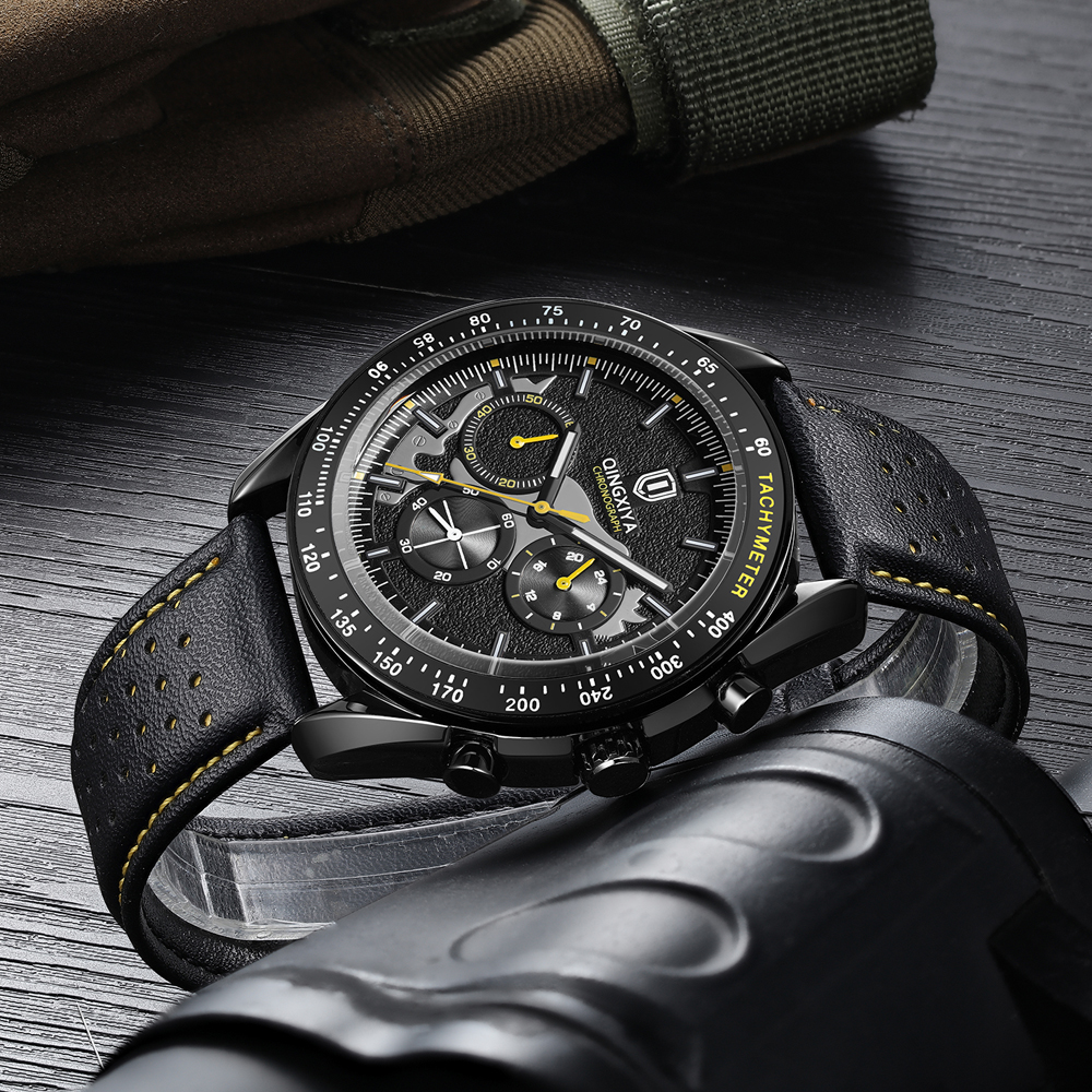 QINGXIYA Luxury Men's Watches  - Leather Watch Band Men recensie en prijs