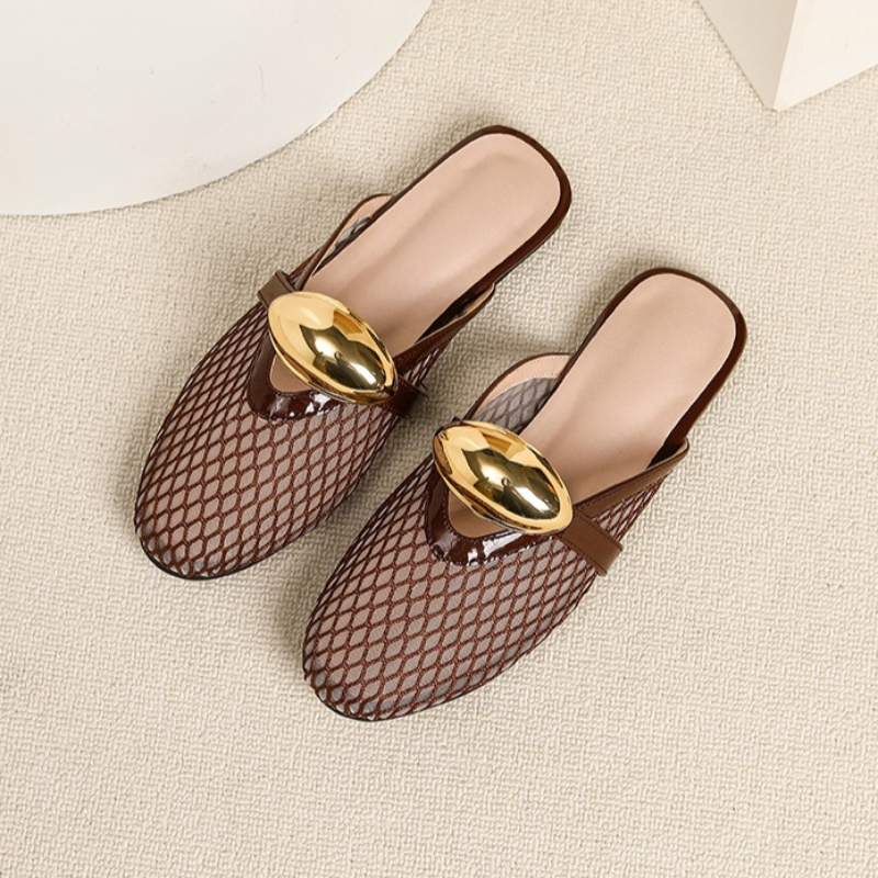 Summer Mesh Flat Slippers Wome - Mesh Strap Metal recensie en prijs