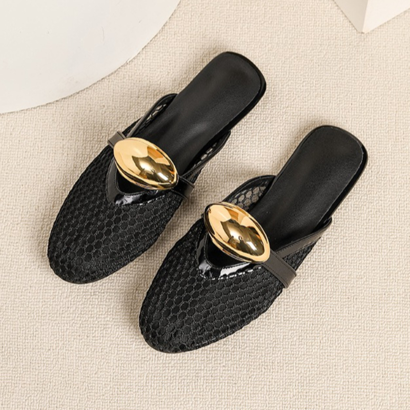 Summer Mesh Flat Slippers Wome - Mesh Strap Metal recensie en prijs
