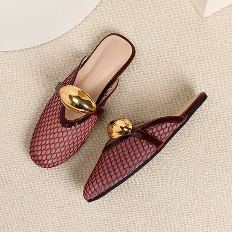 Summer Mesh Flat Slippers Wome - Mesh Strap Metal recensie en prijs
