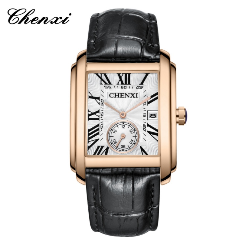 CHENXI 8216 Fashion Classic Sq - Leather Watch Band Men recensie en prijs