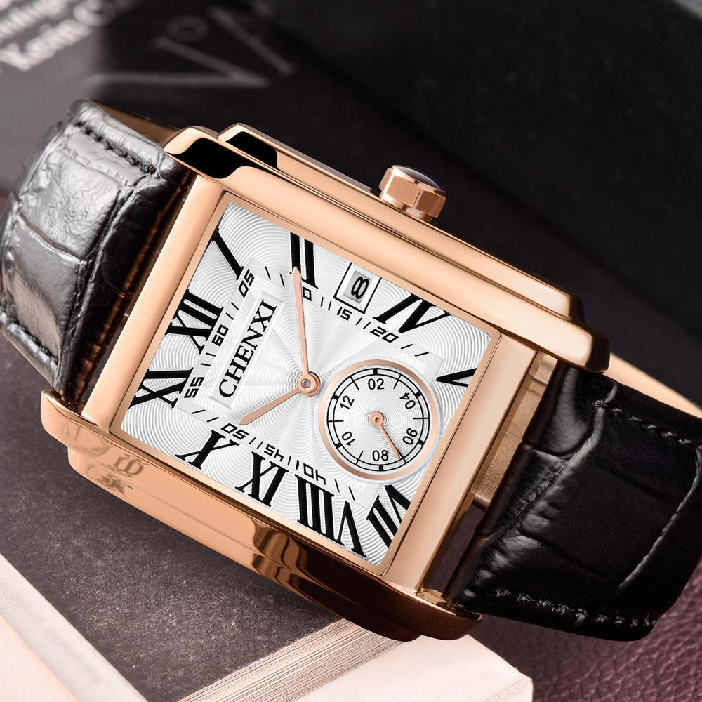 CHENXI 8216 Fashion Classic Sq - Leather Watch Band Men recensie en prijs
