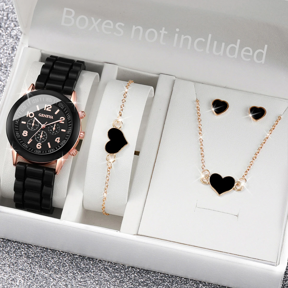 5/6PCS Fashion Women Watches C - Silicone Band Women recensie en prijs