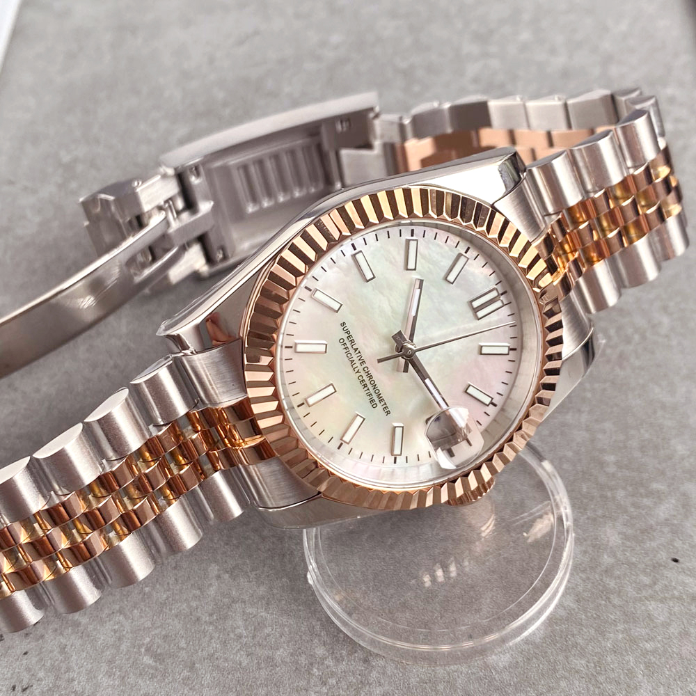 Customized Two Tone Rose Gold  - Stainless Bracelet Diver recensie en prijs