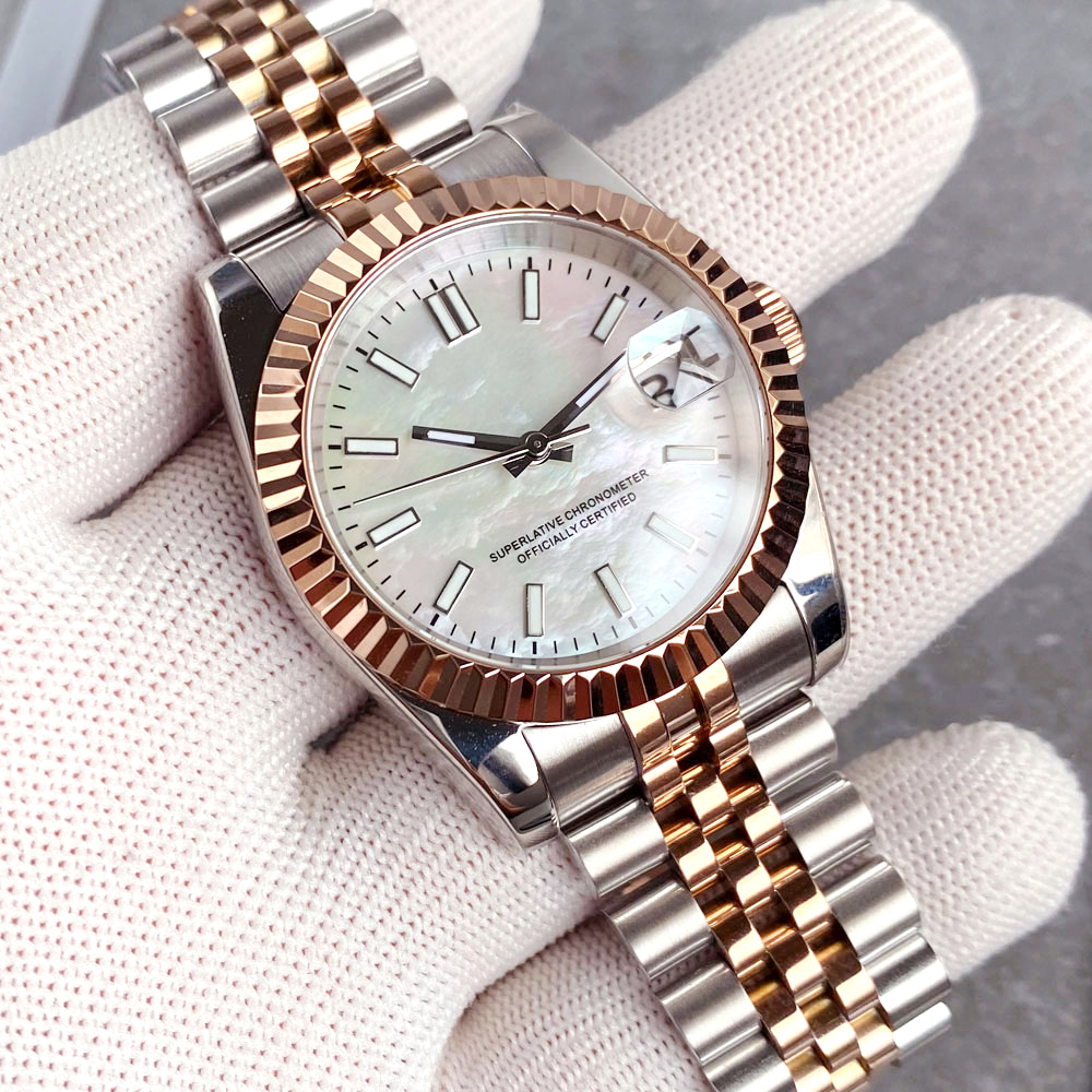Customized Two Tone Rose Gold  - Stainless Bracelet Diver recensie en prijs