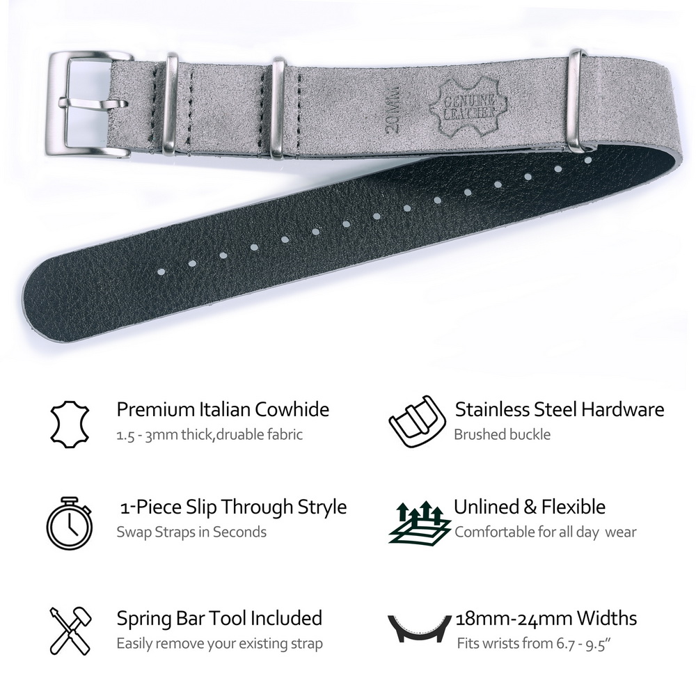 HEMSUT Genuine Leather Watch B - Suede Strap Watch recensie en prijs