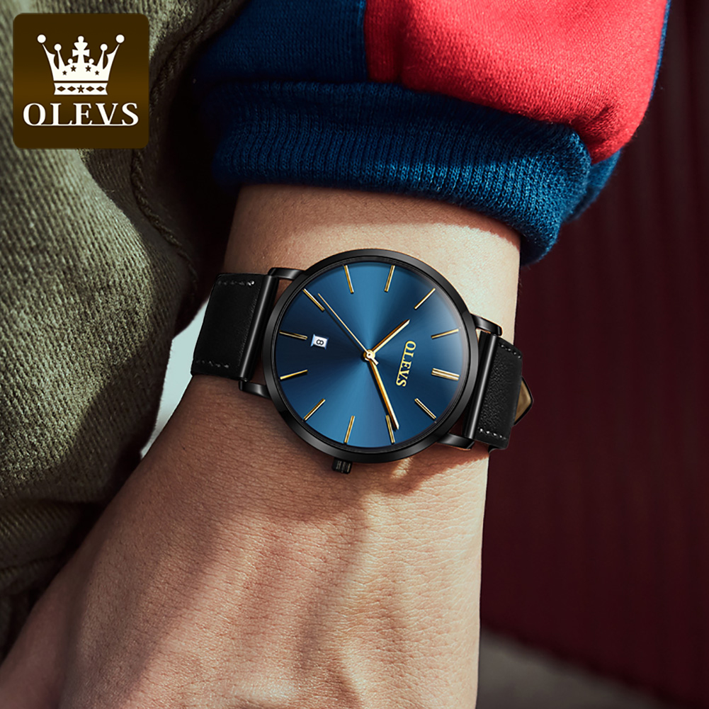 Original OLEVS Quartz Watch fo - Leather Watch Band Men recensie en prijs